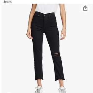 Levi's Women's Premium 724 High Rise Straight Crop Jeans Size 30 Black